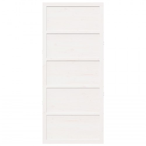 Ladeport Hvid 100 x 208 cm Massivt fyrretræ