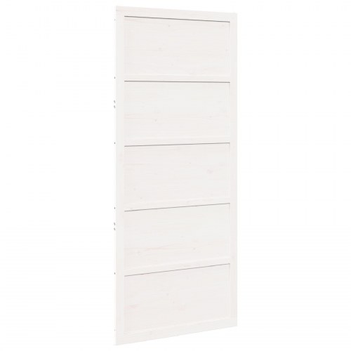 Ladeport Hvid 100 x 208 cm Massivt fyrretræ