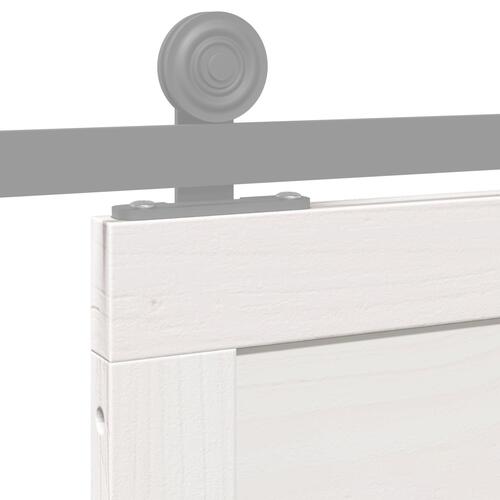 Lad Dør Hvid 90x208 cm Solid Fyrretræ