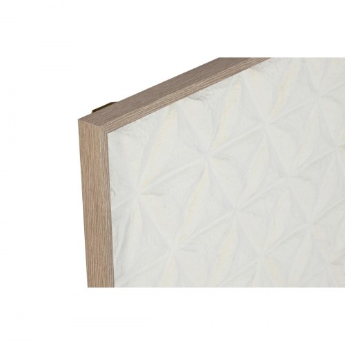 3D maleri i papir og polystyren - 60 × 3 × 80 cm (hvid/natur)