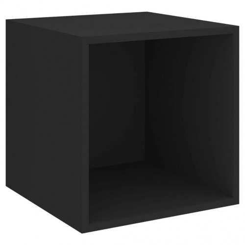 Vægskab 37x37x37 cm konstrueret træ sort