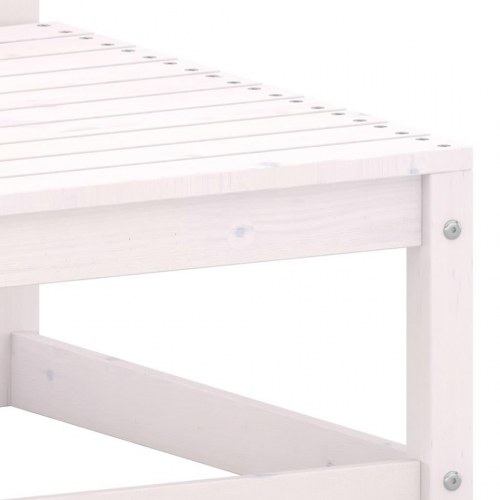 Midtermodul til havesofa i massivt fyrretræ - hvid, 70×70 cm