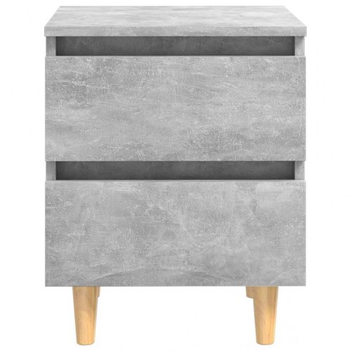 Sengeskabe med ben i massivt fyrretræ 2stk. 40x35x50cm betongrå