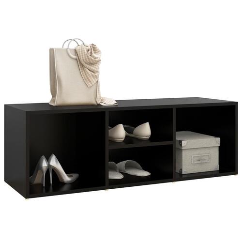 Skoreol 105x35x35 cm konstrueret træ sort