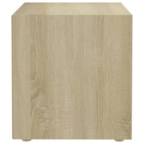 Tv-bord 37x35x37 cm konstrueret træ sonoma-eg