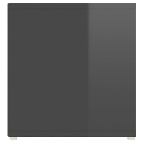 Tv-skab 107x35x37 cm konstrueret træ grå højglans