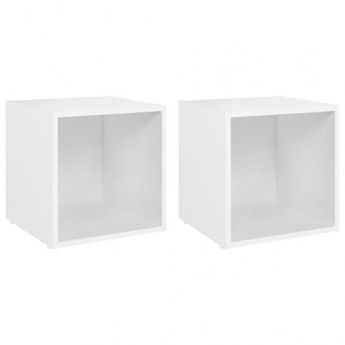 TV-borde 2 stk. 37 x 35 x 37 cm - hvid