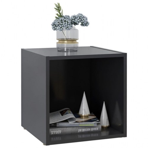 Tv-bord 37x35x37 cm konstrueret træ grå