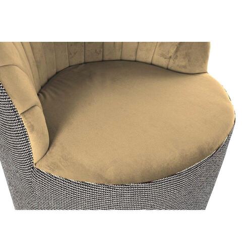 Lænestol Sort Brun Polyester Sennep (69 x 66 x 85 cm)