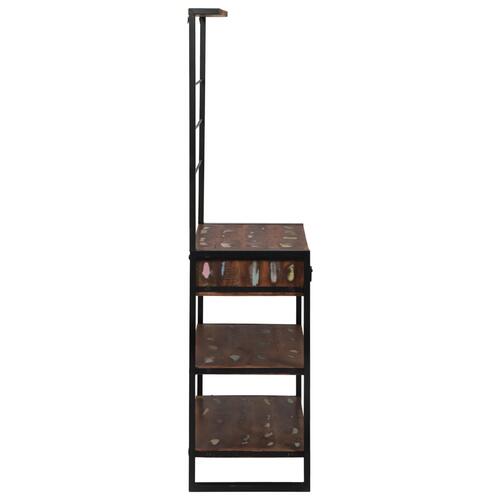 Køkkenreol Flerfarvet 80x40x160 cm Solid træ genbrug