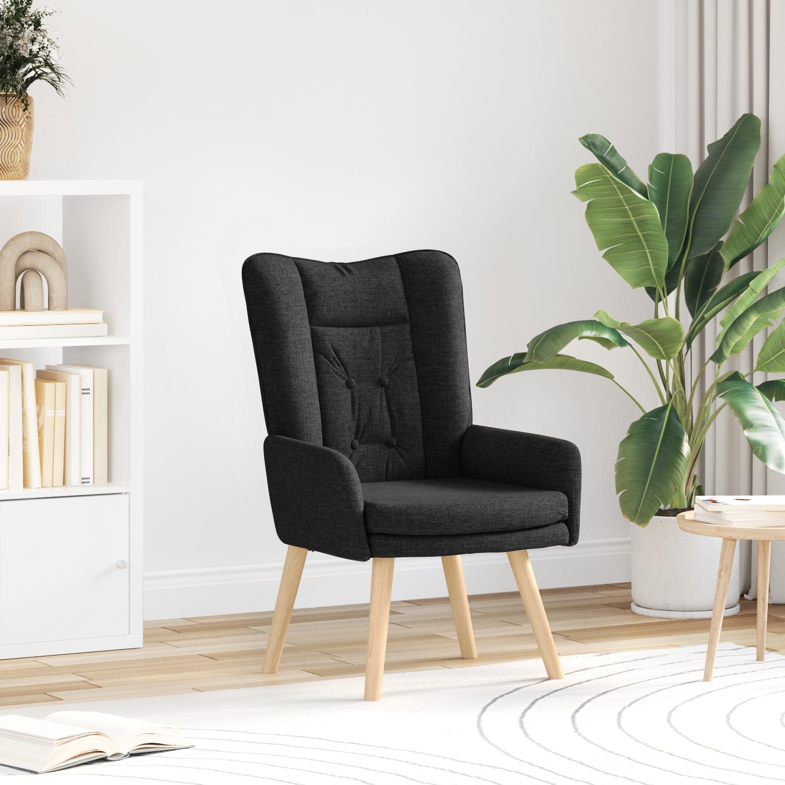 Afslappende stol Sort 63 x 67 x 94 cm Stof