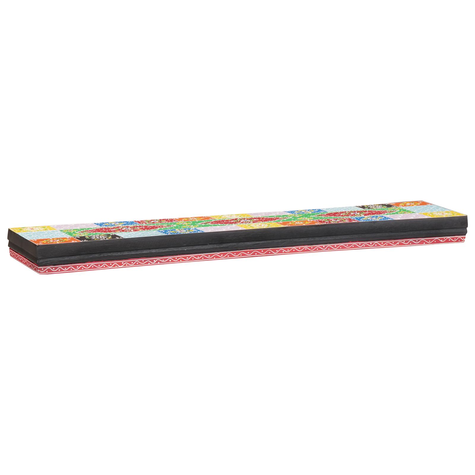 Væghylder 2 stk Flerfarvet 100 x 20 x 6 cm Massivt mangotræ