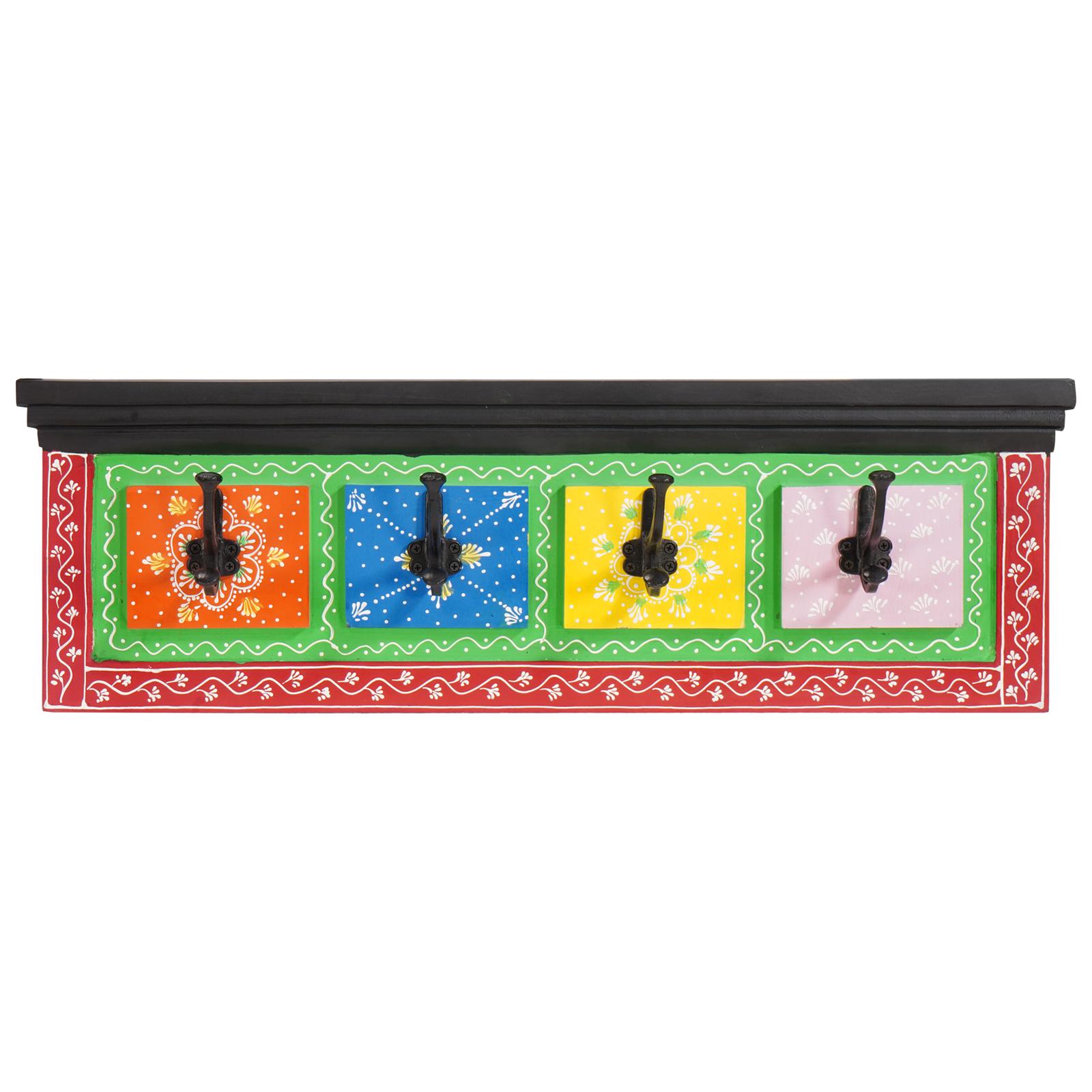 Jakkeholder Sort 80 x 25 x 2 cm Konstrueret træ