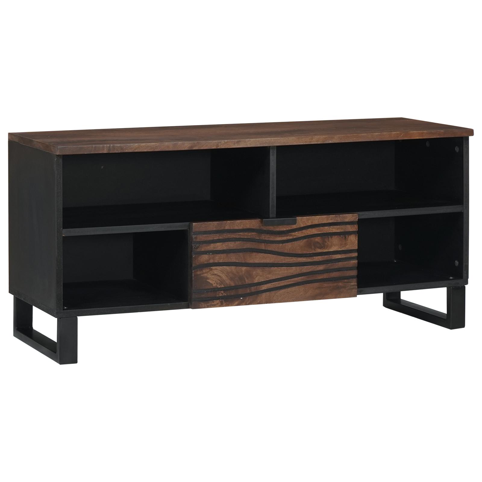 TV Skab med skuffe Brun 105 x 33 x 46 cm Massivt mangotræ