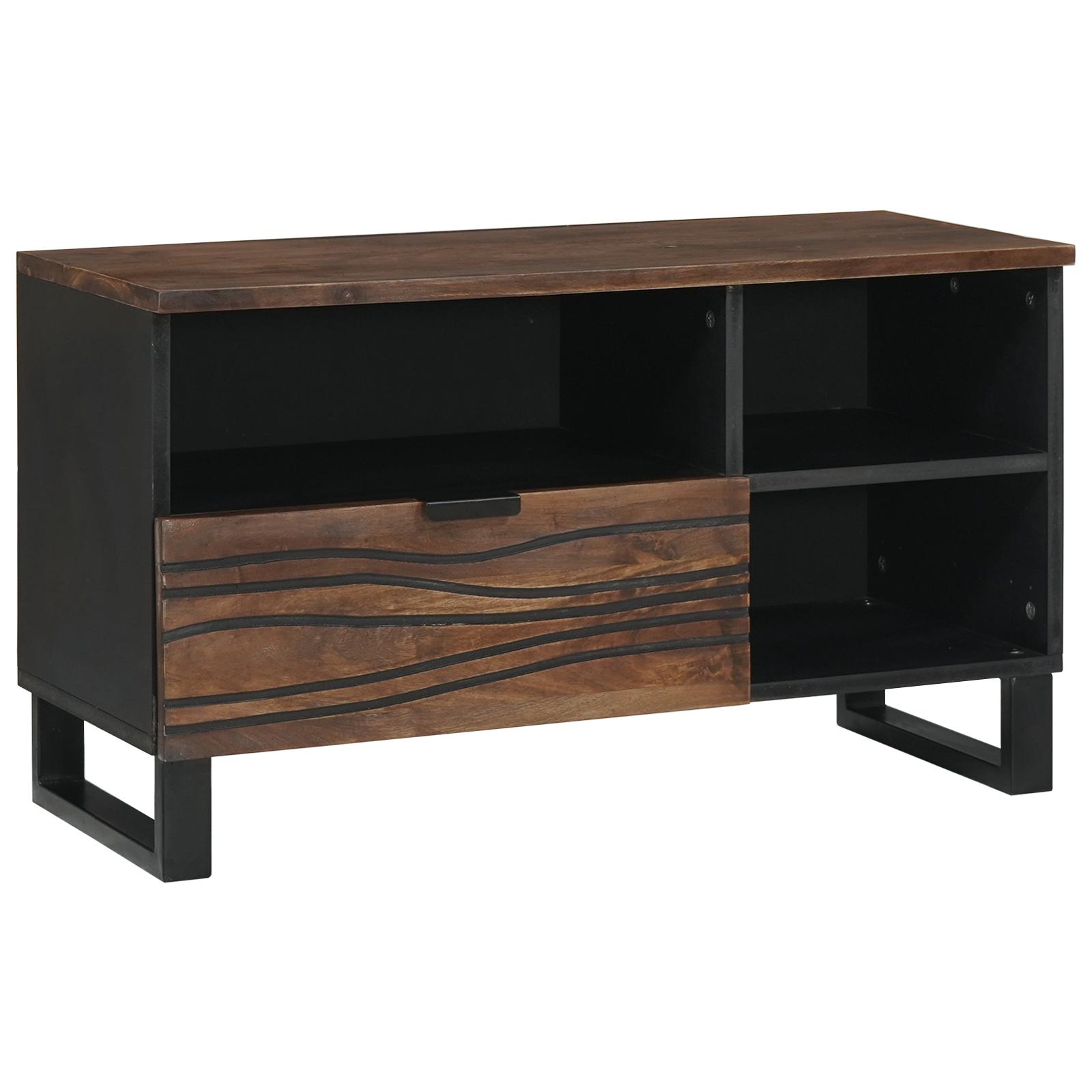 TV Skab med skuffe Brun 80 x 33 x 46 cm Massivt mangotræ