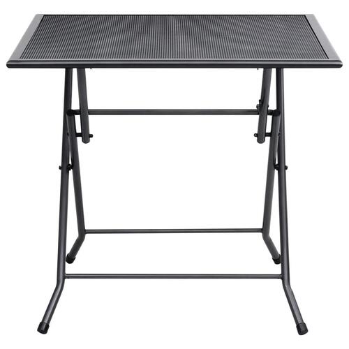 Foldbart bord 80x80x72 cm trådnet stål antracitgrå