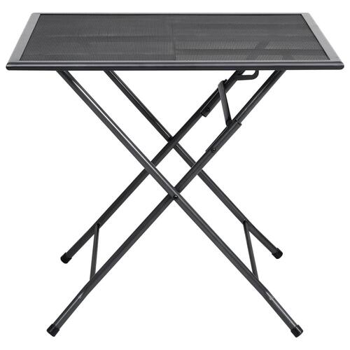 Foldbart bord 80x80x72 cm trådnet stål antracitgrå
