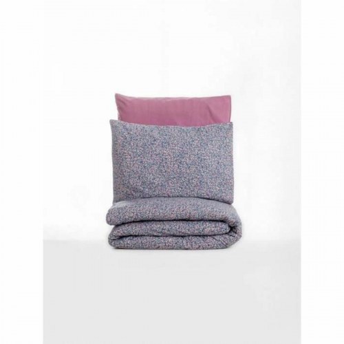 Dynebetræk sæt 220 x 240 cm - Lilla/Pink bomuld