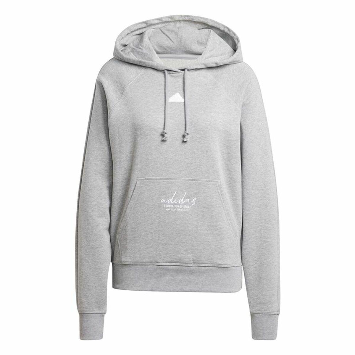 Hættetrøje til Mænd Adidas Signature Graphic Embroidery French Grå M