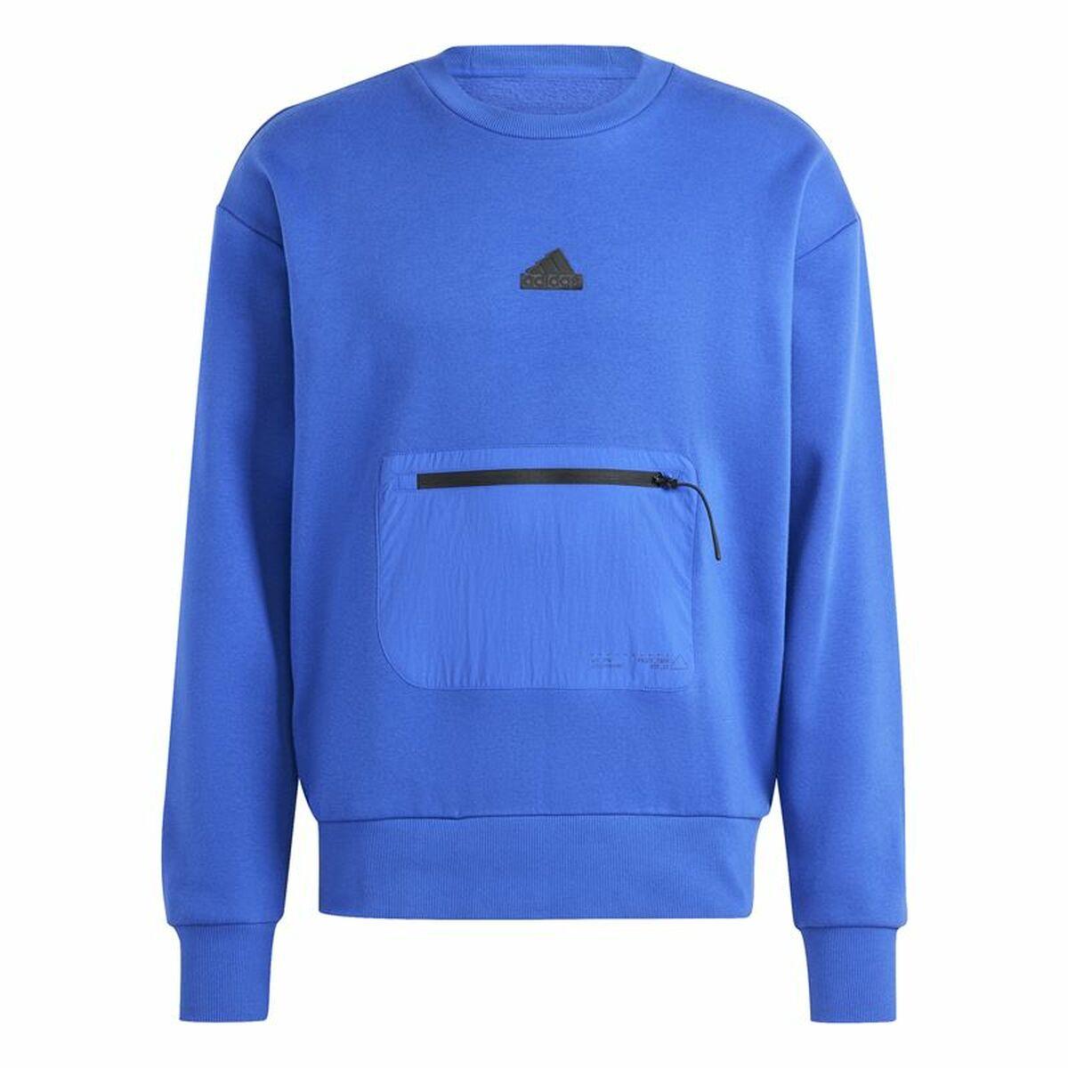 Adidas City Escape Fleece sweatshirt uden hætte - Blå (S)