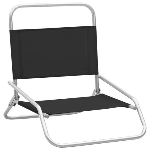 Foldbare strandstole 2 stk. stof sort