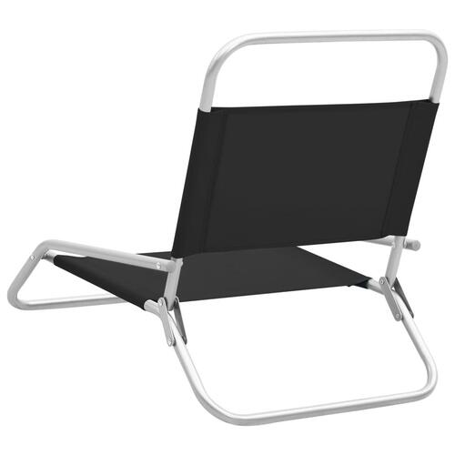 Foldbare strandstole 2 stk. stof sort