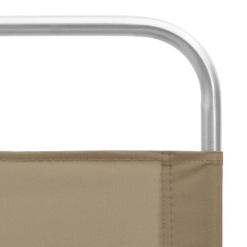 Foldbare strandstole 2 stk. stof gråbrun