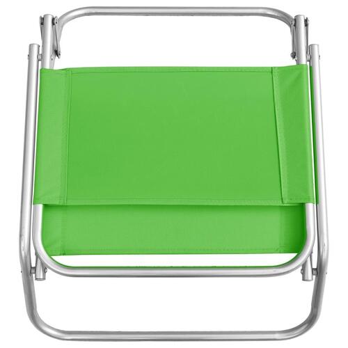 Foldbare strandstole 2 stk. stof grøn