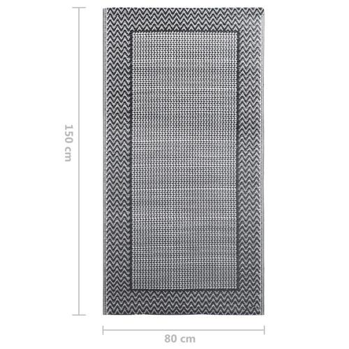 Udendørstæppe 80x150 cm PP grå