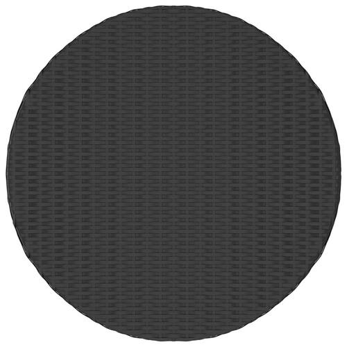 Tebord 68x68x30 cm polyrattan sort