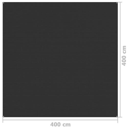 Telttæppe 400x400 cm antracitgrå