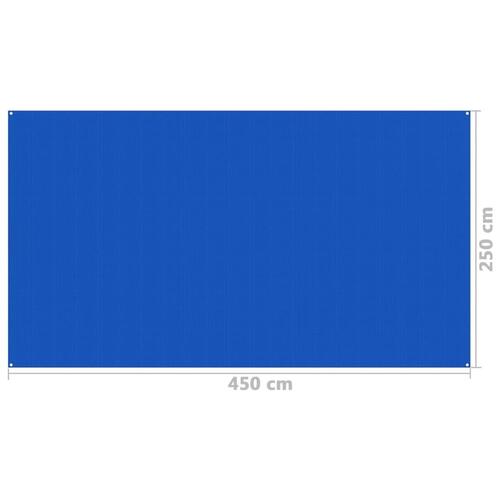 Telttæppe 250x450 cm blå