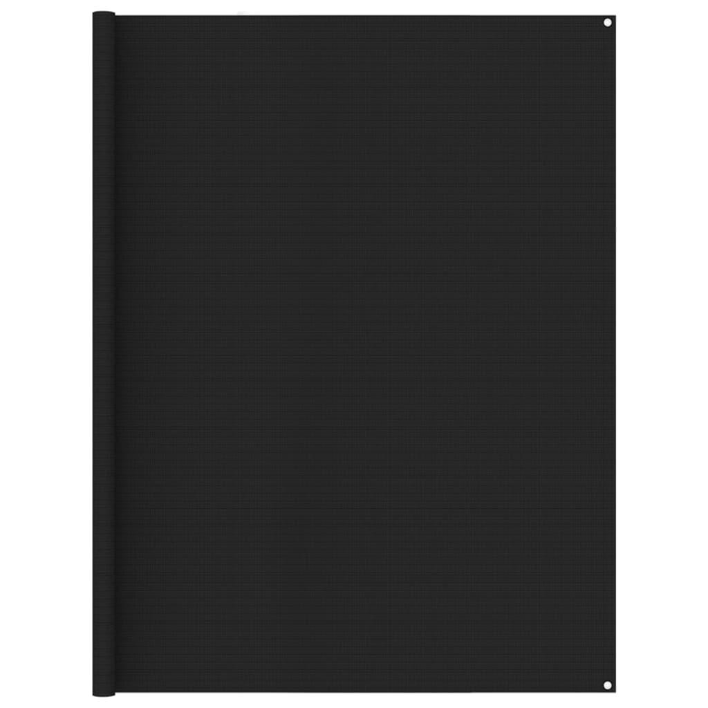 Telttæppe 250x600 cm sort