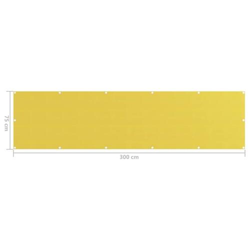 Altanafskærmning 75x300 cm HDPE gul
