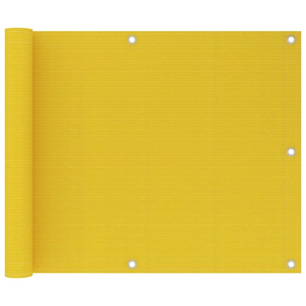 Altanafskærmning 75x600 cm HDPE gul