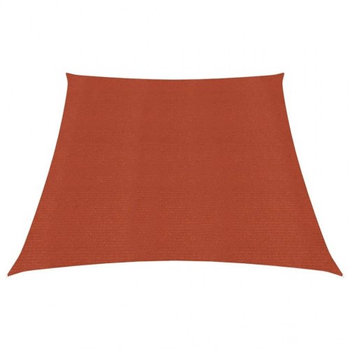 Solsejl 3/4 × 2 m - HDPE 160 g/m², terrakotta trapez