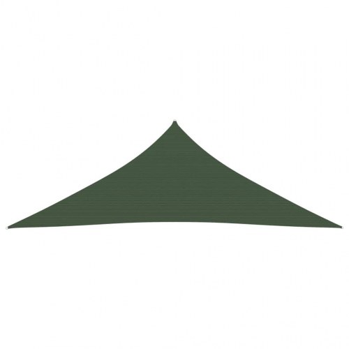 Solsejl trekant 4,5 × 4,5 × 4,5 m - HDPE 160 g/m², mørkegrøn