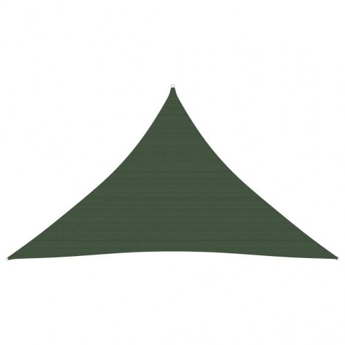 Trekantet solsejl 5 x 5 x 6 m - HDPE 160 g/m², mørkegrøn