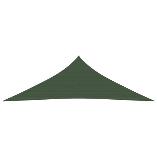 Trekantet solsejl 5 x 5 x 6 m - HDPE 160 g/m², mørkegrøn
