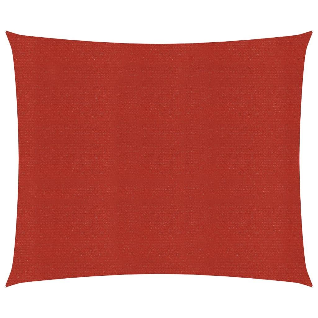 Billede af Solsejl 3,6x3,6 m 160 g/m² HDPE rød