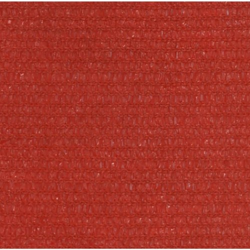 Solsejl HDPE 160 g/m² - trekant 3,5 × 3,5 × 4,9 m - rød