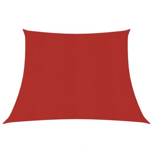 Solsejl 160 g/m² HDPE - 3/4 × 2 m, rød trapez