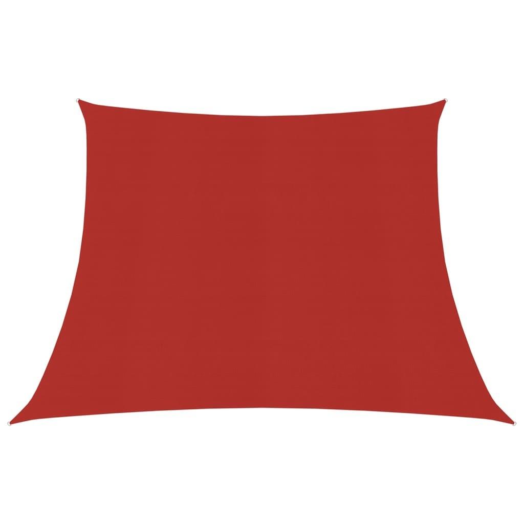 Solsejl 160 g/m² 3/4x2 m HDPE rød