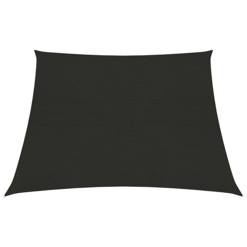 Solsejl 4/5 × 3 m - trapez, 160 g/m² HDPE, sort