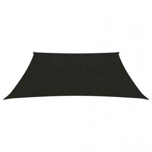 Solsejl 4/5 × 3 m - trapez, 160 g/m² HDPE, sort