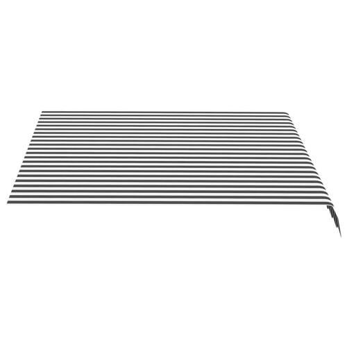 Udskiftningsdug til markise 3x2,5 m antracitgrå og hvid