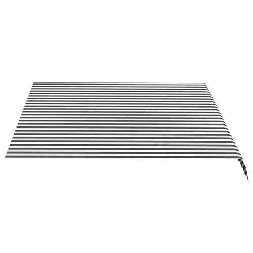 Udskiftningsdug til markise 3,5x2,5 m antracitgrå og hvid