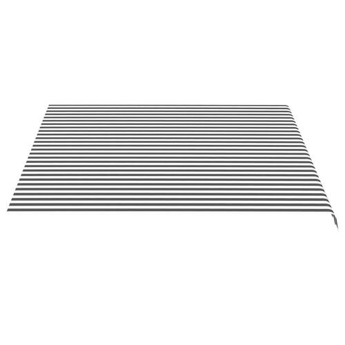 Udskiftningsdug til markise 4x3,5 m antracitgrå og hvid