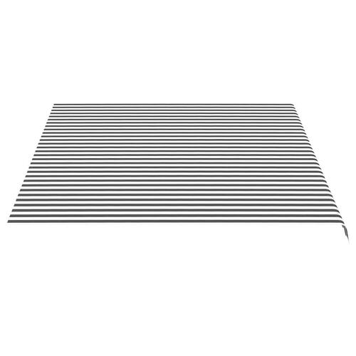 Udskiftningsdug til markise 4,5x3,5 m antracitgrå og hvid