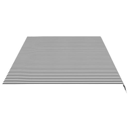Markisedug 6x3 m antracitgrå og hvid